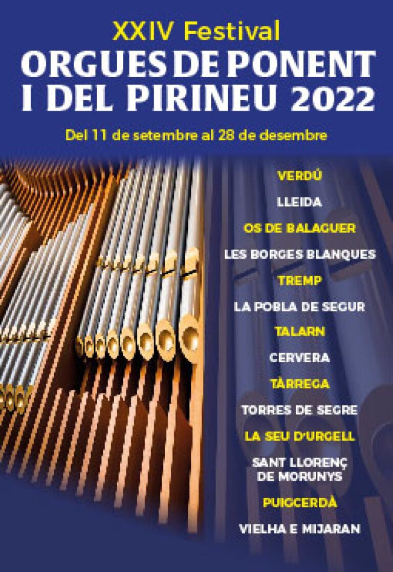 Concert d’Orgues de Ponent i els Pirineus 2022