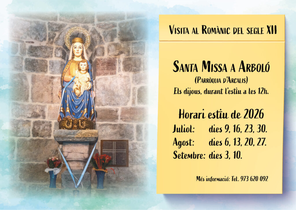 Horari de Celebracions - Ermita d'Arboló