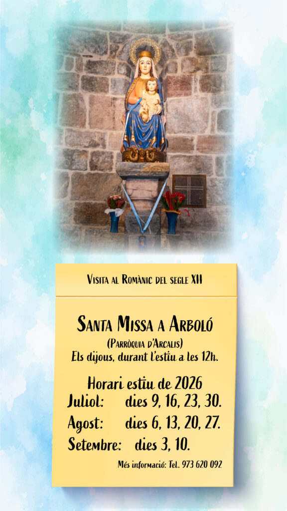 Horari de Celebracions - Ermita d'Arboló